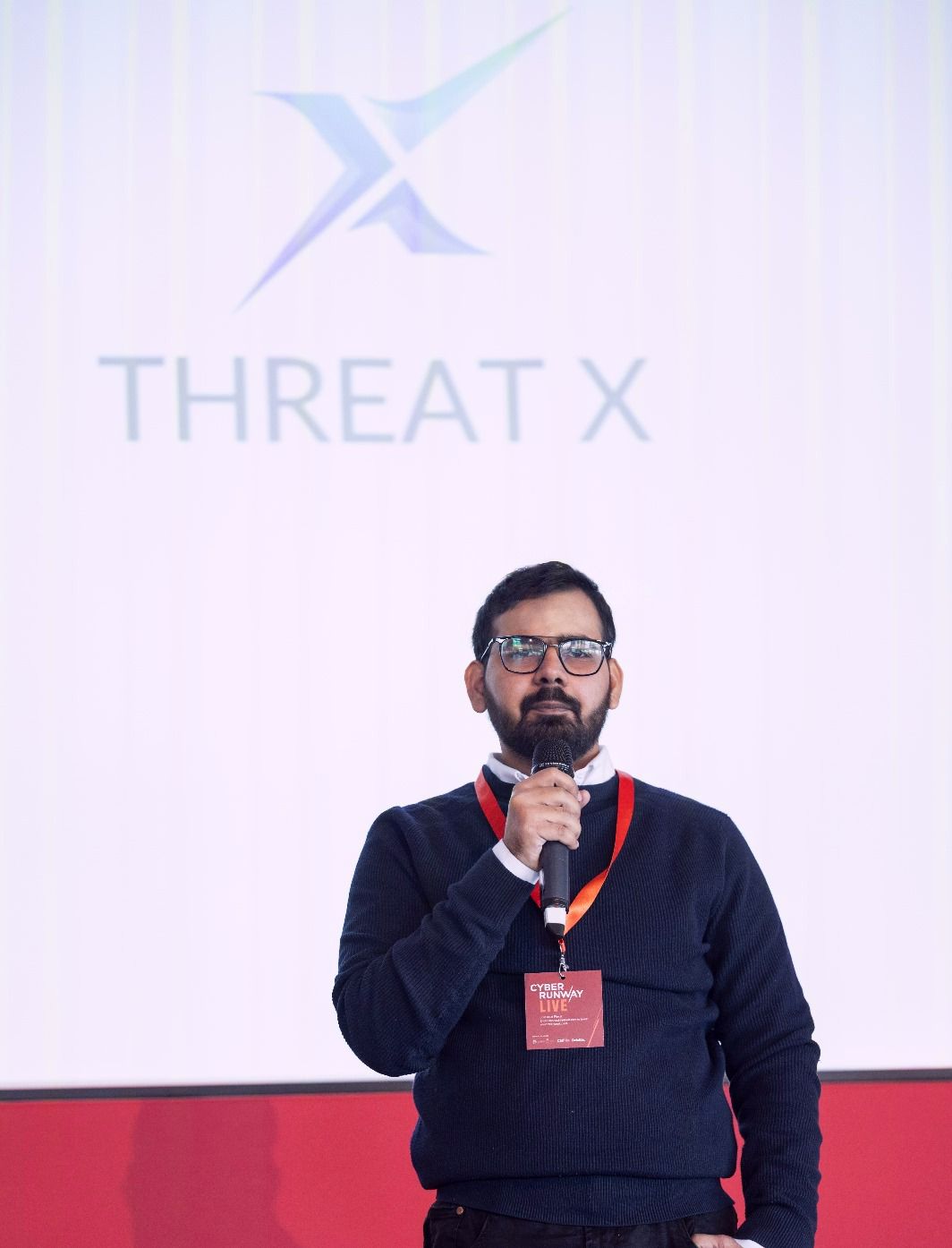 Rizwan Saleem speaking at Cyber Runway Manchester